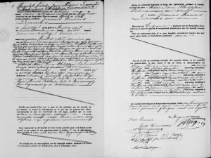 Huwelijksakte van Johan en Louise