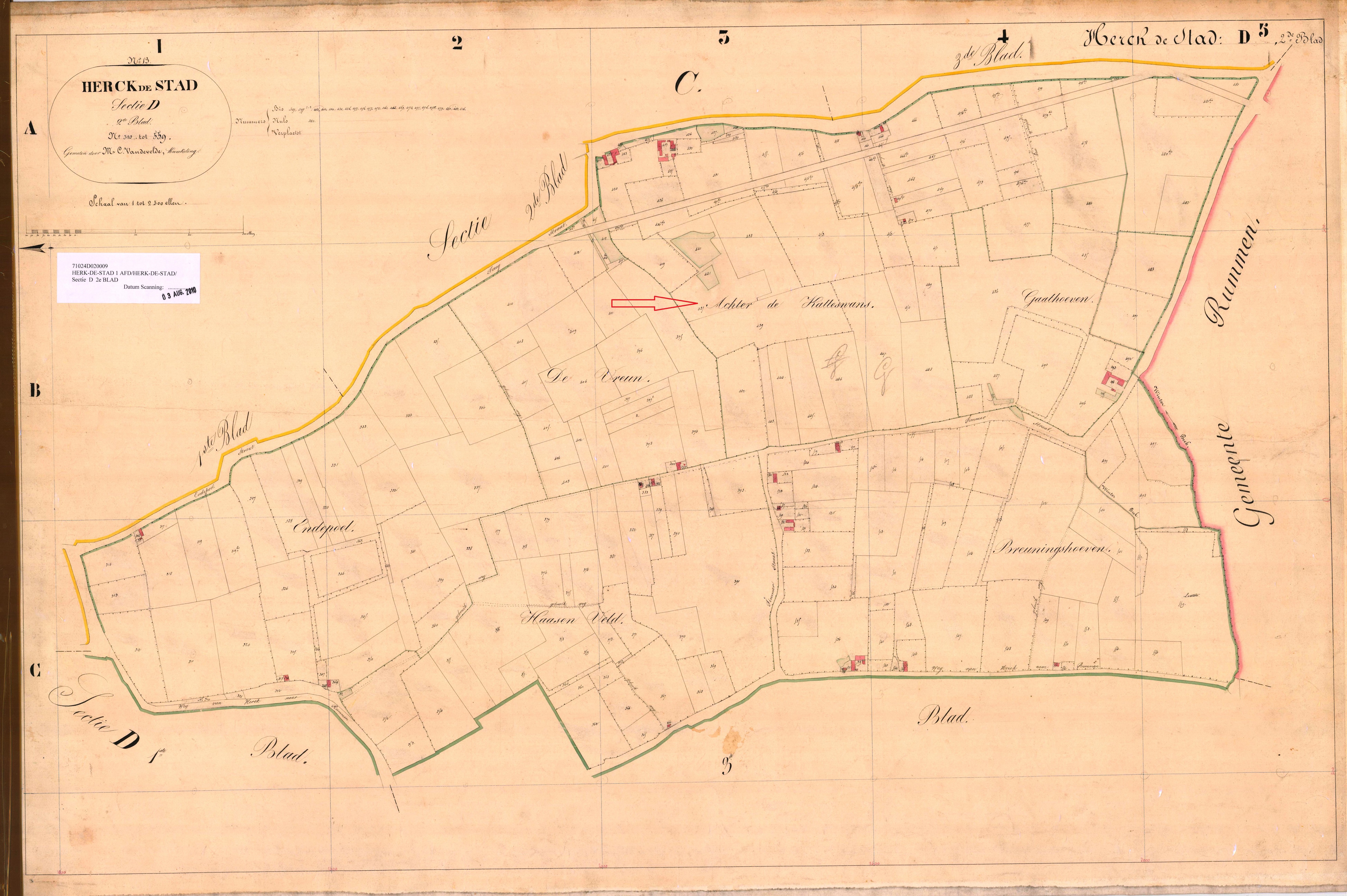 sectie D 2de blad Diepenpoel met pijl